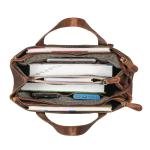 'Blossom' Leren Shopper Tas Dames Handtas Elegante Damestas Schoudertas Tote Bag Dames Tas voor Reizen Shopping Echtleer, Kleur:prestige - bruin