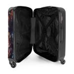 NoBoringSuitcases.com Kinderkoffer, handbagage, harde koffer met TSA-slot, jongens en meisjes, trolley, reiskoffer, draagtas, rolkoffer, klein of middelgroot, 1 paard met bloemen, 