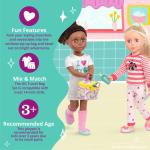 Glitter Girls Poppenaccessoires, reis- en toilettas, accessoireset met make-up, krultang en meer, accessoires voor 36 cm poppen, poppenhuis, poppenmeubel, voor kinderen vanaf 3 jaa