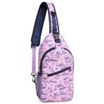 Stitch Crossbody Sling Bag voor meisjes, verstelbare riem met rits compartimenten Stitch Gifts, Lila Aop, One Size