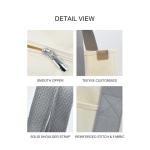 Middelgrote handtas voor dames, canvas, tas, schoudertas, shopper voor boeken, dagelijks gebruik, werk, grijswit, M(33cmx30cmx16cm)