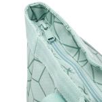Smilla Strandtas met ritssluiting voor dames en heren, gezinsvakantie, sport, zwemmen, boodschappentas van gerecycled PET, waterafstotend, Mint Patroon, Eén maat