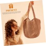 TINEASUR Geweven strandtas, strandtassen voor dames, draagtassen, geweven tas, draagtas voor dames, handtassen, stranddraagtas, handtassen, zomertassen, zomer