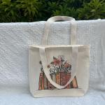 Draagtas, Draagtassen Dames, Boodschappentas, Schoudertas Stoffen Tas, Katoenen Tas, Jute Tas, Met Vintage Print, Canvas Tote Bag om te winkelen School