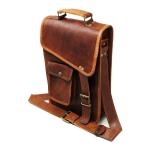 Jaald 33 cm echt Leder Laptoptasche Umhängetasche Schultertasche Kuriertasche FahrradTasche Schultasche Wasserdicht Vintage Herren Damen Geschenk XL Leather Messenger Bag