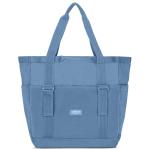 Smilla Strandtas met ritssluiting voor dames en heren, gezinsvakantie, sport, zwemmen, boodschappentas van gerecycled PET, waterafstotend, Lichtblauw, Eén maat