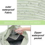 grote strandtas met ritssluiting, voor dames, waterdichte schoudertas, draagtas, shopper, ondoordringbaar voor zand, met ritssluiting, zwembad, fitness, familie-reistas, lichtblauw