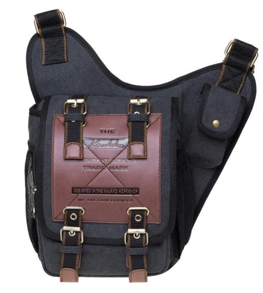 KAUKKO Canvas Tactical Vintage Borsttas Tactical Schoudertas