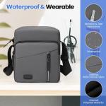 Waterdichte schoudertas voor heren, met verstelbare riem, kleine zomertas, voor werk en school, grijs, Grijs