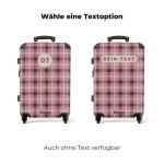 NoBoringSuitcases.com Handbagage, harde koffer met TSA-slot, voor volwassenen en vrouwen, trolley, reiskoffer, draagtas, rolkoffer, klein of middelgroot, 16 Preppy ruiten, koffer