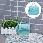 PU Lederen Messenger Kinderen Tas, Crossbody Tas met Strik, Meisjes Handtas met Strik, voor Feest, Winkelen, Fotografie, Performance (Lichtblauw)