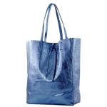 Modamoda T163 Shopper, tas, van leer, groot, met binnenvak, Large