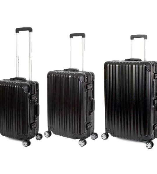 Travelhouse London T1169 Hardshell koffer met aluminium frame, verschillende maten en kleuren, zwart