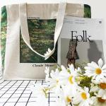 Draagtas, Draagtassen Dames, Boodschappentas, Schoudertas Stoffen Tas, Katoenen Tas, Jute Tas, Met Vintage Print, Canvas Tote Bag om te winkelen School