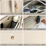 Handtas voor dames, schoudertas, 2-in-1 shopper voor dames, 15,6 inch, groot, PU-leer, laptoptas, waterdicht, werktas voor business, kantoor, school, beige met bruin, Utility