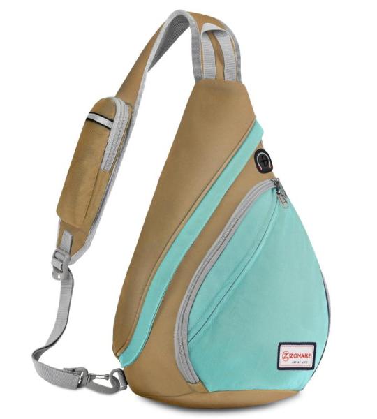ZOMAKE Borstzak Sling Bag voor heren, diefstalbestendig, crossbody bag voor mannen en vrouwen, schoudertas voor outdoor, fietsen, reizen, wandelen