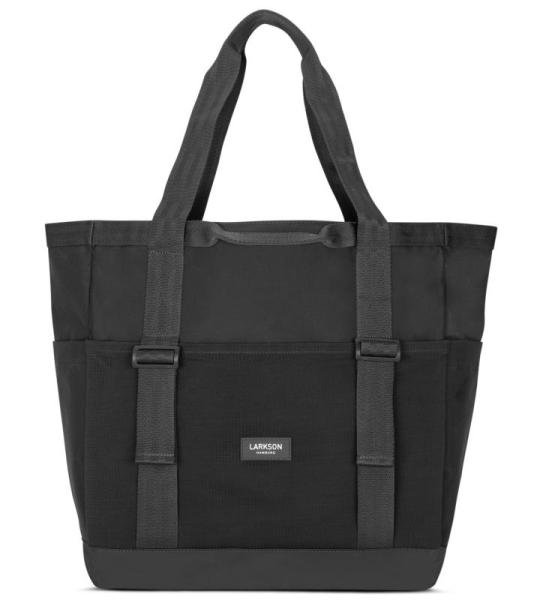 Smilla Strandtas met ritssluiting voor dames en heren, gezinsvakantie, sport, zwemmen, boodschappentas van gerecycled PET, waterafstotend, Donkergrijs, Eén maat
