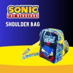 Sonic the Hedgehog Tasche für Jungen, Design Sonic, Verstellbare Tasche, Geschenk für Kinder und Jugendliche