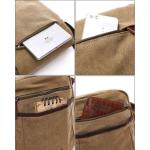 Outreo Heren-schoudertas, retro, schoudertas, vintage, aktetas, van canvas, boodschappentas, voor school, laptop, vrije tijd, beurs, handtas
