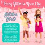 Glitter Girls Poppenaccessoires, reis- en toilettas, accessoireset met make-up, krultang en meer, accessoires voor 36 cm poppen, poppenhuis, poppenmeubel, voor kinderen vanaf 3 jaa