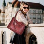 BAIGIO 2-delige handtassen voor dames, schoudertas, grote shoppertas, PU-leer, schoudertas, draagtas, hengseltas, cadeau, tote bag set met portemonnee, ritssluiting, voor kantoor, 