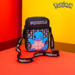 Schoudertas Cross-Body Bag voor Kinderen - Verstelbare Riem Kids Pikachu Kleine Reistas - Gamer Gifts, Zwarte Squirtle, Eén maat