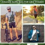 ZOMAKE Borstzak Sling Bag voor heren, diefstalbestendig, crossbody tas voor mannen en vrouwen, schoudertas voor outdoor, fietsen, reizen, wandelen