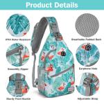 ZOMAKE Borstzak Sling Bag voor heren, diefstalbestendig, crossbody tas voor mannen en vrouwen, schoudertas voor outdoor, fietsen, reizen, wandelen