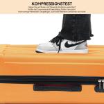 BEIBYE Harde koffer, trolleykoffer, rolkoffer, reiskoffer, handbagage, 4 wielen, M/L/XL, Oranje.
