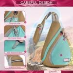 ZOMAKE Borstzak Sling Bag voor heren, diefstalbestendig, crossbody bag voor mannen en vrouwen, schoudertas voor outdoor, fietsen, reizen, wandelen