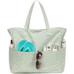 grote strandtas met ritssluiting, voor dames, waterdichte schoudertas, draagtas, shopper, ondoordringbaar voor zand, met ritssluiting, zwembad, fitness, familie-reistas, lichtblauw