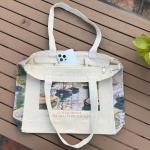 canvas draagtas esthetisch - draagtas met ritssluiting en binnenzak door schoudertassen voor dames winkelen, school