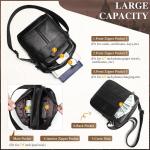 Leren schoudertas voor heren, vintage schoudertas, crossbody bag, messenger bags voor heren, zwart, A-zwart