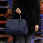 - Dames Bugatti Handtas Draagtas - Shopper Tote PU Leer Schoudertas - Veel Zakken Vakken Rits Crossbodytas - Vrouwen Meisje Tassen - Mode Stad Werk - Donkerblauw