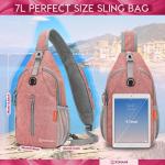ZOMAKE Borstzak Sling Bag voor heren, diefstalbestendig, crossbody tas voor mannen en vrouwen, schoudertas voor outdoor, fietsen, reizen, wandelen