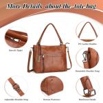 BAIGIO 2-delige handtas dames schoudertas grote shopper tassen PU lederen schoudertas draagtas hengseltas geschenk tas tas set met portemonnee ritssluiting voor kantoor winkelen re