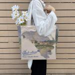 Canvas Tote Bag Esthetisch - Tote tas met ritssluiting en binnenvak door schouder Tote tassen voor vrouwen winkelen en reizen - Waardering cadeau voor leraar bruidsmeisje vriendsch