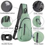 Small Sling Canvas Bag Lightweight Crossbody Bag for Women Rucksack for Men Running Backpack Travel Chest Pack Shoulder Daypack for Gym Work Outdoor Hiking Sports Aqua Geen