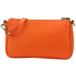 Echt lederen schoudertas schoudertas handtassen clutch kleine tas avondtas 23x13cm Jennie G323, oranje, Small