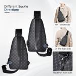 leren borsttas voor heren, waterdichte kleine schoudertas, crossbodytas voor heren met USB-interface en hoofdtelefoonaansluiting, herentas voor reizen, festivals, heren