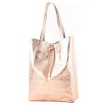 Modamoda T163 Shopper, tas, van leer, groot, met binnenvak, Large