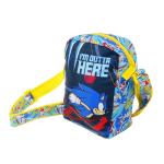 Sonic the Hedgehog Tasche für Jungen, Design Sonic, Verstellbare Tasche, Geschenk für Kinder und Jugendliche
