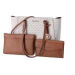 Charlotte Grote 3-in-1 Tote Crossbody Handtas Leer, Vanille, Large