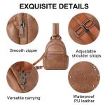 Kleine rugzak voor dames, elegante waterdichte schooltas, dagrugzak, mini lederen rugzak voor dames, rugzak, tas, 2-in-1 tienermeisjes, schooltassen, bruin