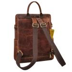 'Sienna' 2-in-1 Leren Rugzak & Schoudertas Dames Tas Vintage Crossbody Bag Echt Leer Handtas Casual voor Vrije Tijd en Stad, Kleur:cannes - bruin
