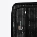 WITTCHEN Mira Line Koffer Zachte bagage Bagage van polyester Draaggreep Telescopische Handgreep Vier zwenkwielen TSA Combinatieslot, zwart, Kofferset 3-delig.