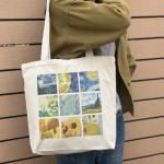 Draagtas, Dames, Boodschappentas, Schoudertas Stoffen Tas, Katoenen Tas, Jute Tas, Met Vintage Print, Canvas Tote Bag om te winkelen School