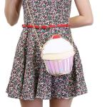 Meisjes PU Lederen Portemonnee Cupcake Ijs Popcorn Leuke Melkdoos Portemonnee Tas Kleine Crossbody Persoonlijkheid Mini Schoudertas Handtassen, Cupcake 1, Small