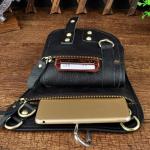 Waterdichte Motortas Lederen Mannen Kleine Messenger Mochila Tas Reizen Riem Fanny Taille Pack Drop Been Tas Tablet Pouch(Color2)