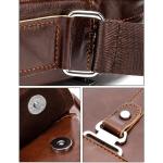 CHDWEY Umhängetaschen für Herren Leder männliche Crossbody Bag Business Leder Männer Messenger Bag Vintage Männer Große Tasche Reißverschluss Schulterhandtaschen(Bruin)
